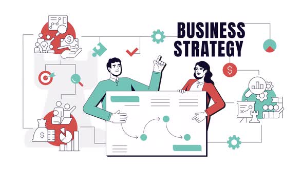 Animated Business Strategy Infographic for Corporate Presentations ...