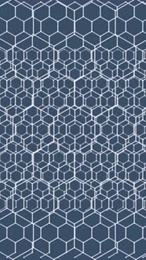 An Intricate and Detailed Hexagonal Pattern Set Against a Dark Background Beautifully Crafted