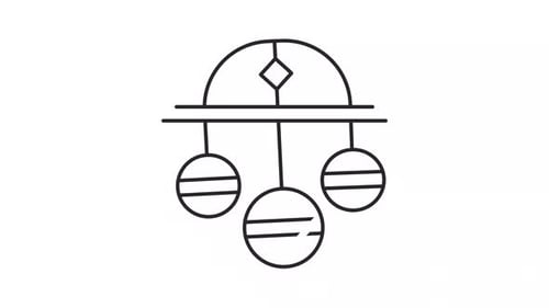Animated pawnshop symbol line icon