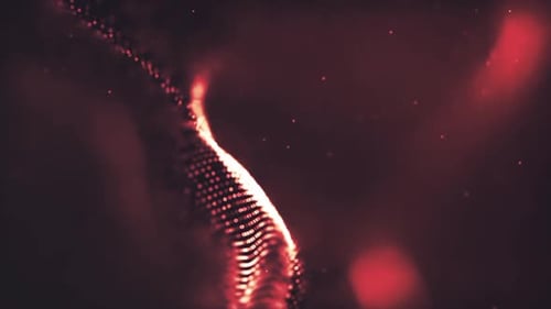 Red Romantic Shiny Particles Animation Loop