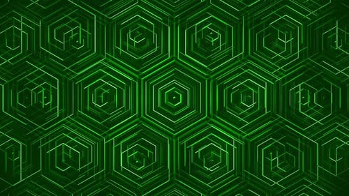 Green Hexagonal Pattern