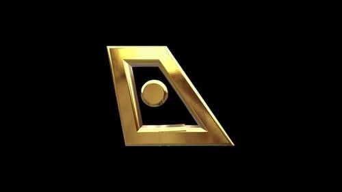 Golden 3D Abstract Geometric Shape Rotation Animation