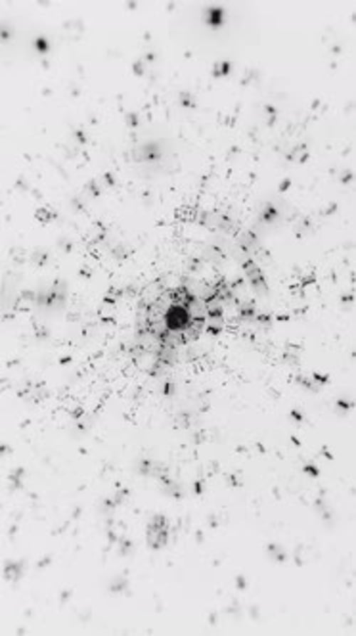 Vertical Video - Black and White Rippling Particles Abstract Background