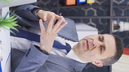 Businessman Explaining a Concept at the Office