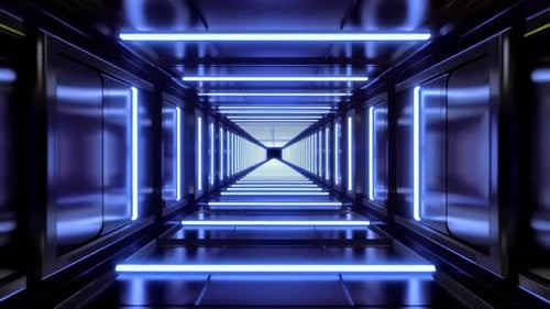 Metallic Neon Speed Tunnel