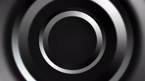 Black luxury elegant background with circles. 3d circle rings minimal animation