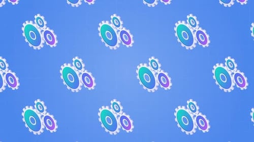 Setting Gear 3D Icon Animation Background