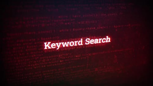 Stichwortsuche auf digitalem Bildschirm Nachricht auf Computerbildschirmen V01