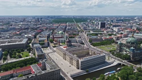 Aerial view of mitte district in Berlin , Germany