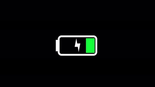Animated Flat Design Battery Charging Indicator