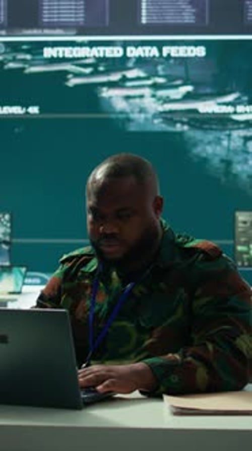 Man Working in High Tech Office Space