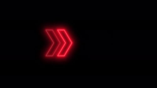 Animated Red Neon Chevron Arrow Transition