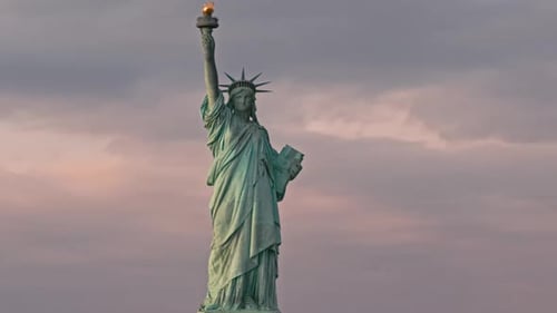 Liberty Statue Above NYC New York City Skyline with Liberty Statue New York City Panorama with
