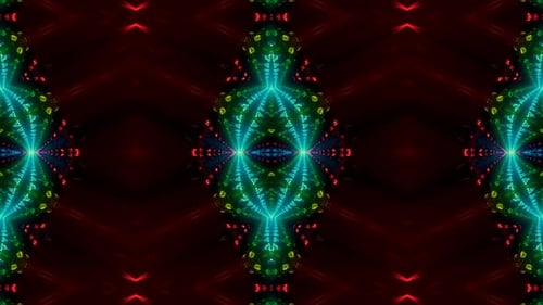 Motifs lumineux rouges et bleus dynamiques pour des boucles VJ immersives