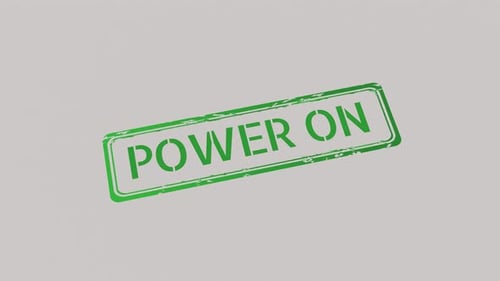 Power On Text Stamping Reveal with Grunge Ink Effect