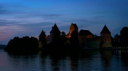 Trakai Island Castle in Lake Galve Lithuania