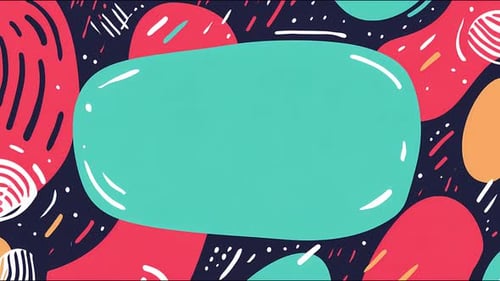 Playful Hand-Drawn Abstract Shapes Animated Background