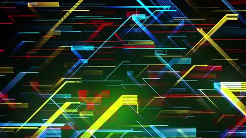 Futuristic Digital Data Stream Network Abstract Motion Background