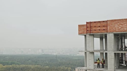 Cityscape With Building Under Construction