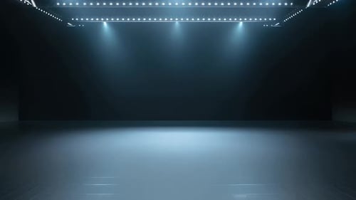 podium Futuristic showcase with platform for product displaying. Empty modern stage display