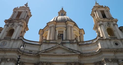 Sant'Agnese in Agone church in Piazza Navona. Rome, Italy