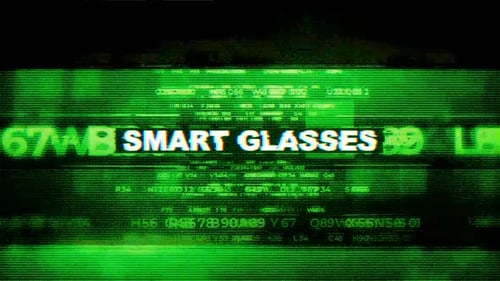 Smart Glasses Tech Word Hi-Tech-Hintergründe