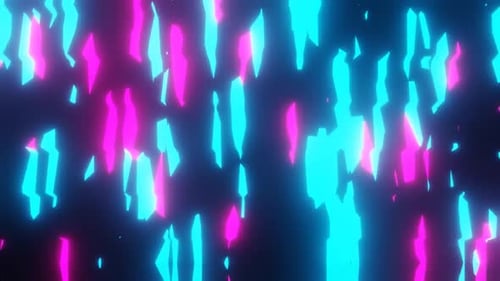 Abstract Neon Geometric Shapes Looping Background Animation
