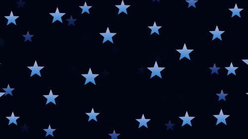 Cartoon blue star particles loop animation background