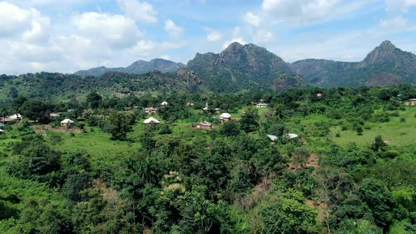 An Aerial View Of A Village In Nigeria West Africa Yashi Village an-aerial-view-of-a-village-in-nigeria-west-africa-yashi-village