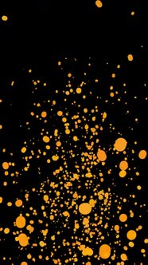 Fire Ash Particles Rise Up On Black Background