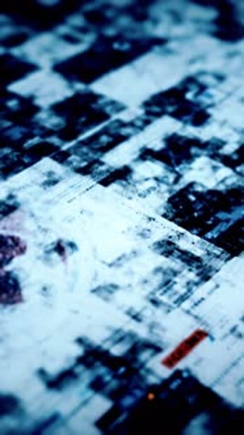 Futuristic Blue Abstract Geometric Graphic Design