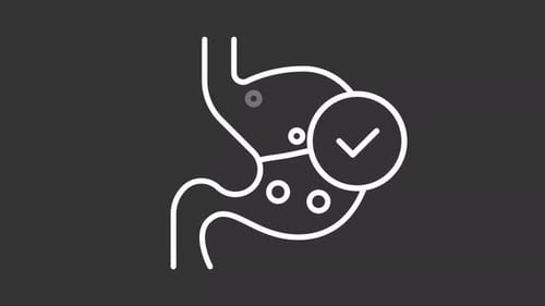 Probiotics white line animation
