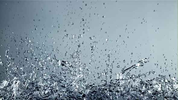 Splashes of Water Rise Up and Rotate in Flight, Nature Stock Footage ft ...