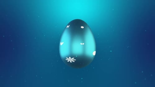 Seamless Loop Blue Easter Day Background