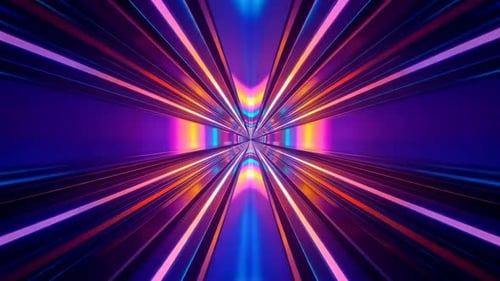 Hyper-Speed-Neonlichttunnel-Bewegungsgrafik