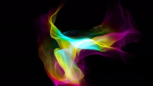 Colorful Fluid Particle Swirl Abstract Motion Background