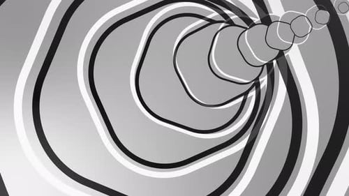 Grau-Weiß-Schwarz-Rechteckkreis-Animation