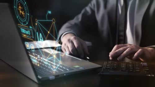 Working With Artificial Intelligence On A Laptop