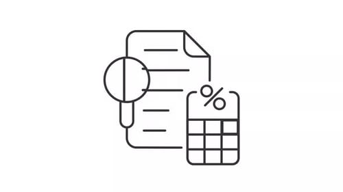 Corporate Document Analysis Flat Design Icon Animation