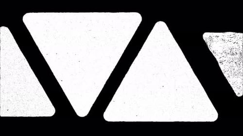 Collage Collection: Vintage screen effect in round edged triangles in a line for opening shot