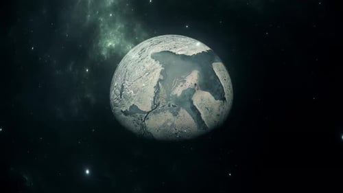 Rotating Barren Planet in Cosmic Starry Space