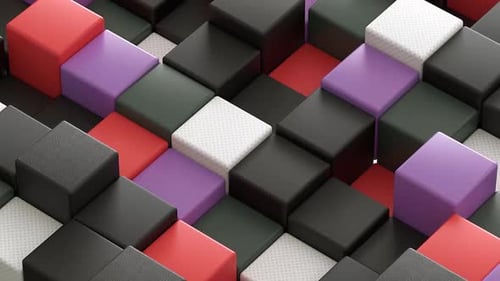 Abstract Geometric Cubes Animation Background