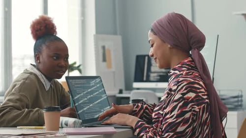 Diverses programmeurs féminines travaillant au bureau