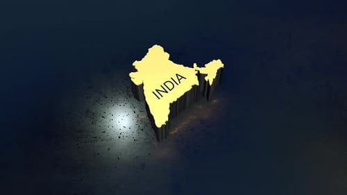 Modern 3D Animated Map of India Title Reveal