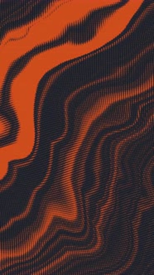 Abstract Halftone Fluid Motion Background Scratched Pop Art Wavy Dynamic Dotted Flames Vertical