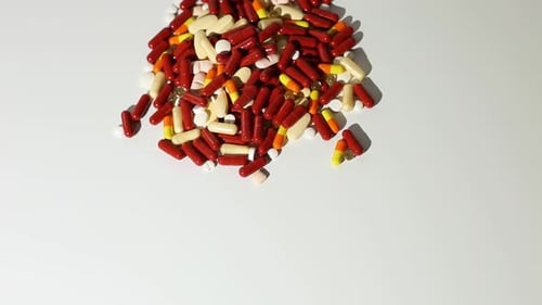 Pile of Colorful Pharmaceutical Pills and Capsules