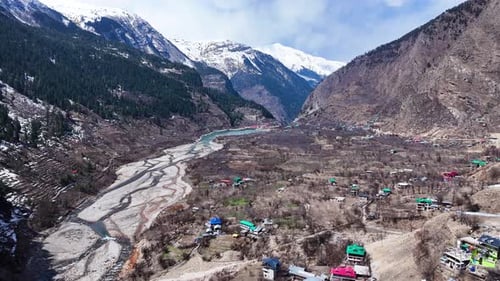 Mountain Valley Village Scenic Aerial View