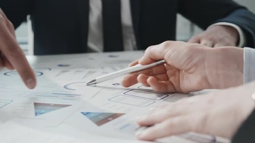 Analyzing Business Data During a Corporate Meeting
