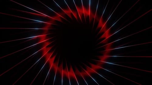 Red And Cyan Blades Circulation Background Vj Loop In HD