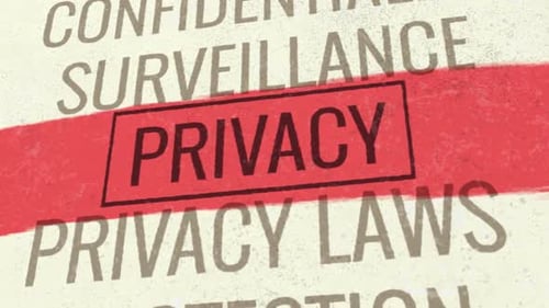 Privacy 3D Scrolling Title Animation